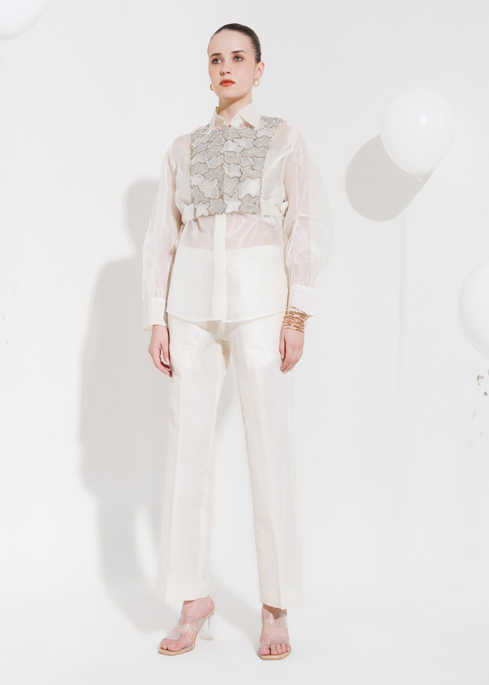 ABSTRACT PIXI PATCH BIB SHIRT
