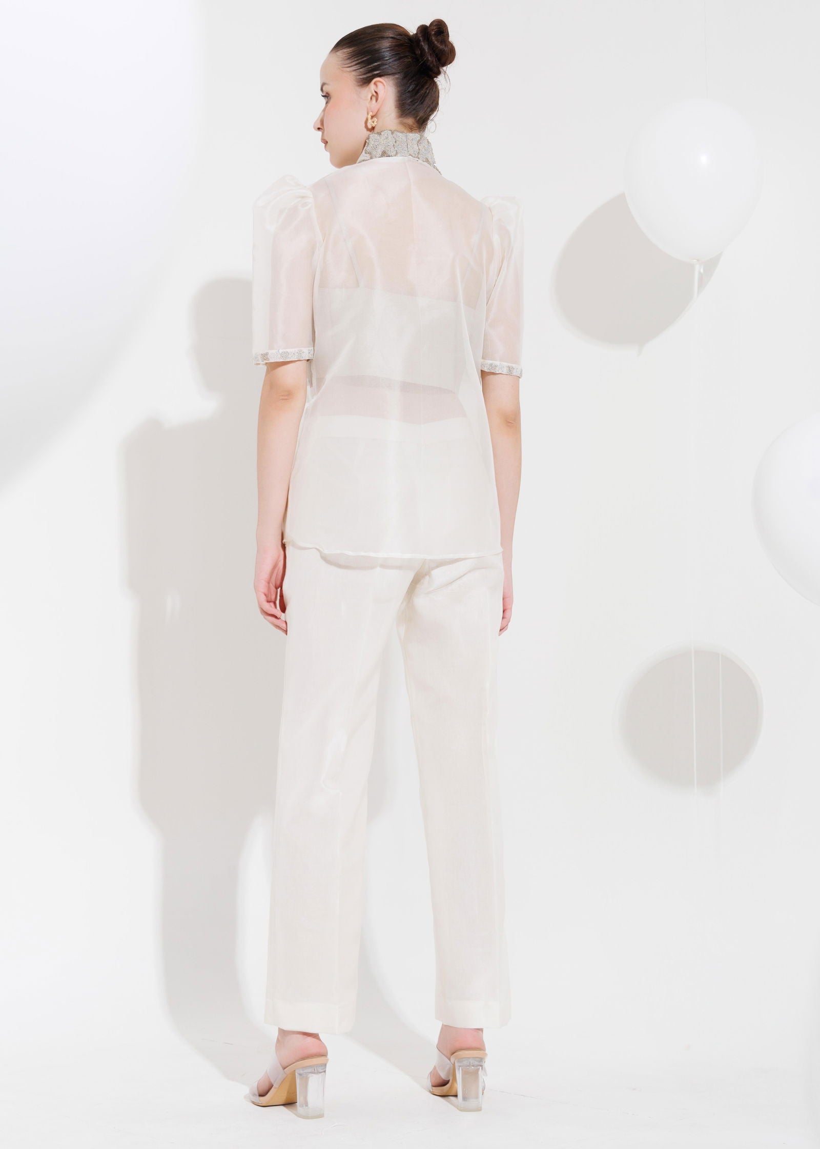 ABSTRACT PIXI PATCH COLLAR SHIRT