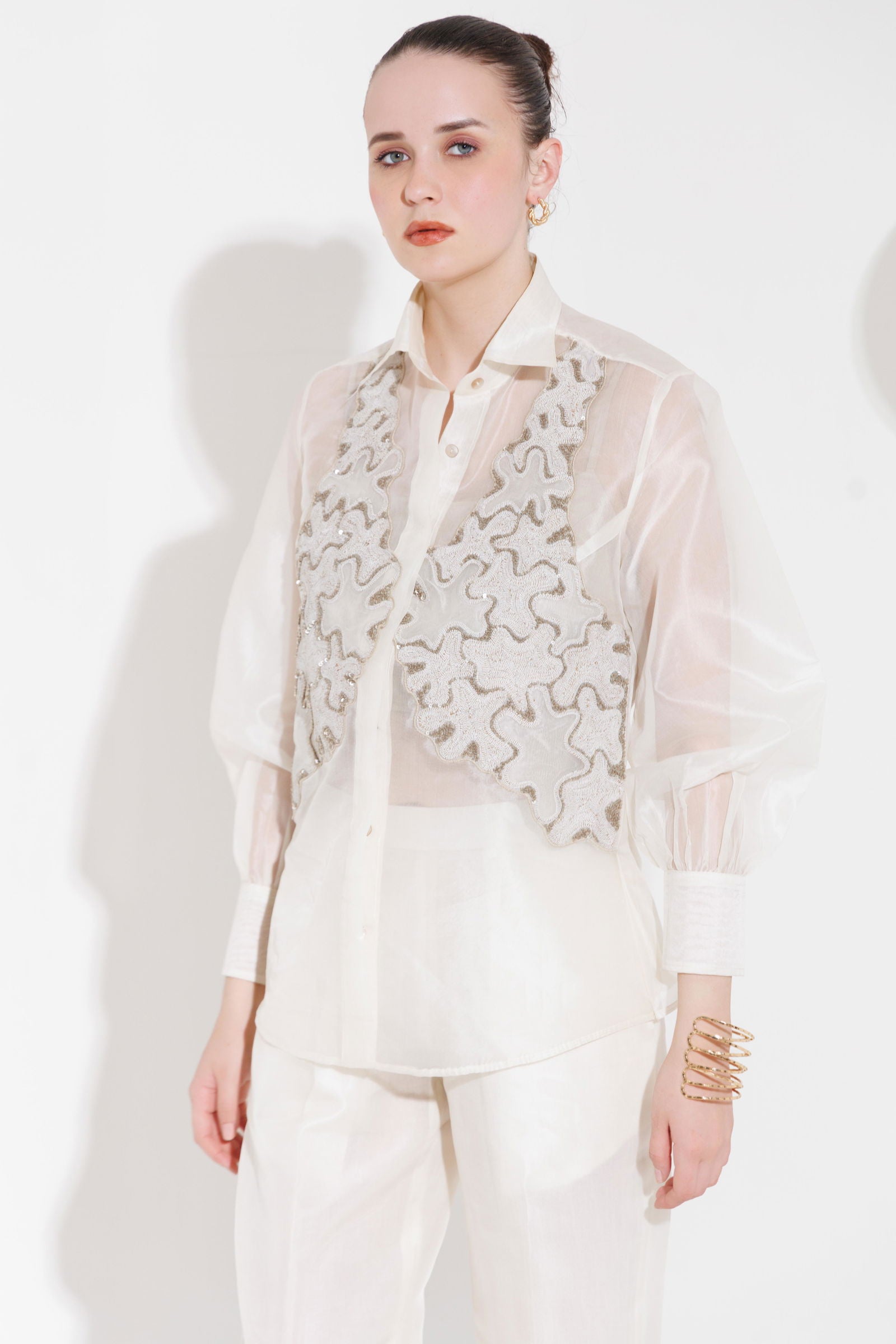 ABSTRACT PIXI PATCH JACKET SHIRT