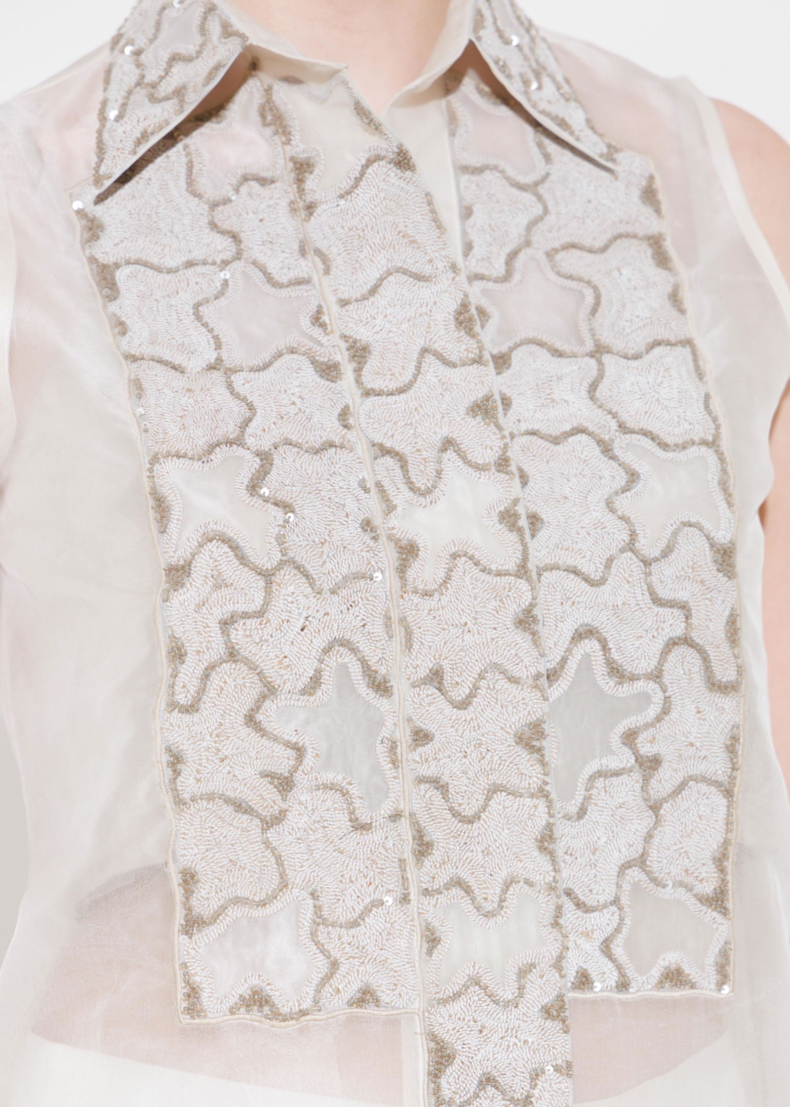 ABSTRACT PIXI PATCH YOKE SHIRT