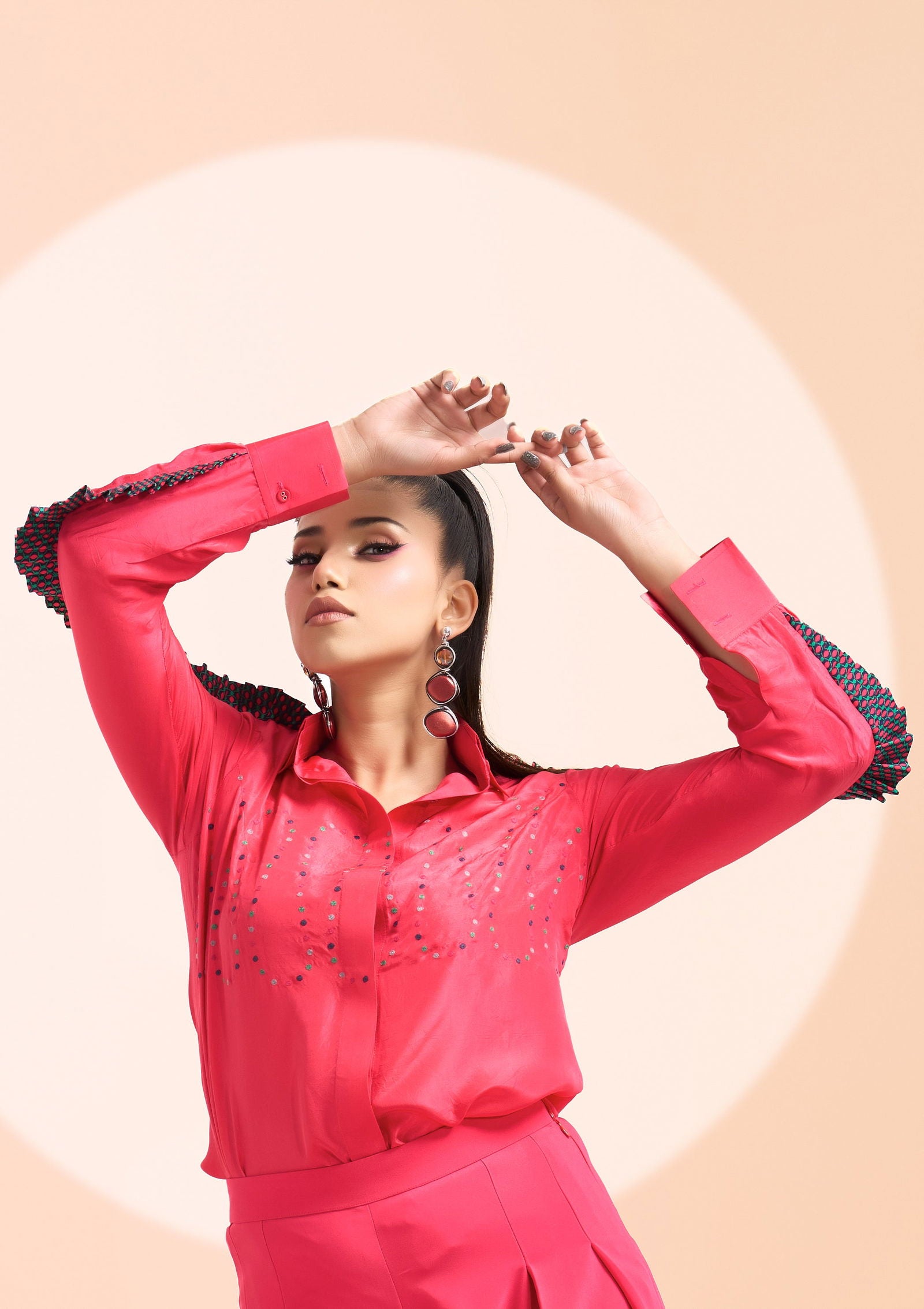 PLEATED WAVES SHIRT