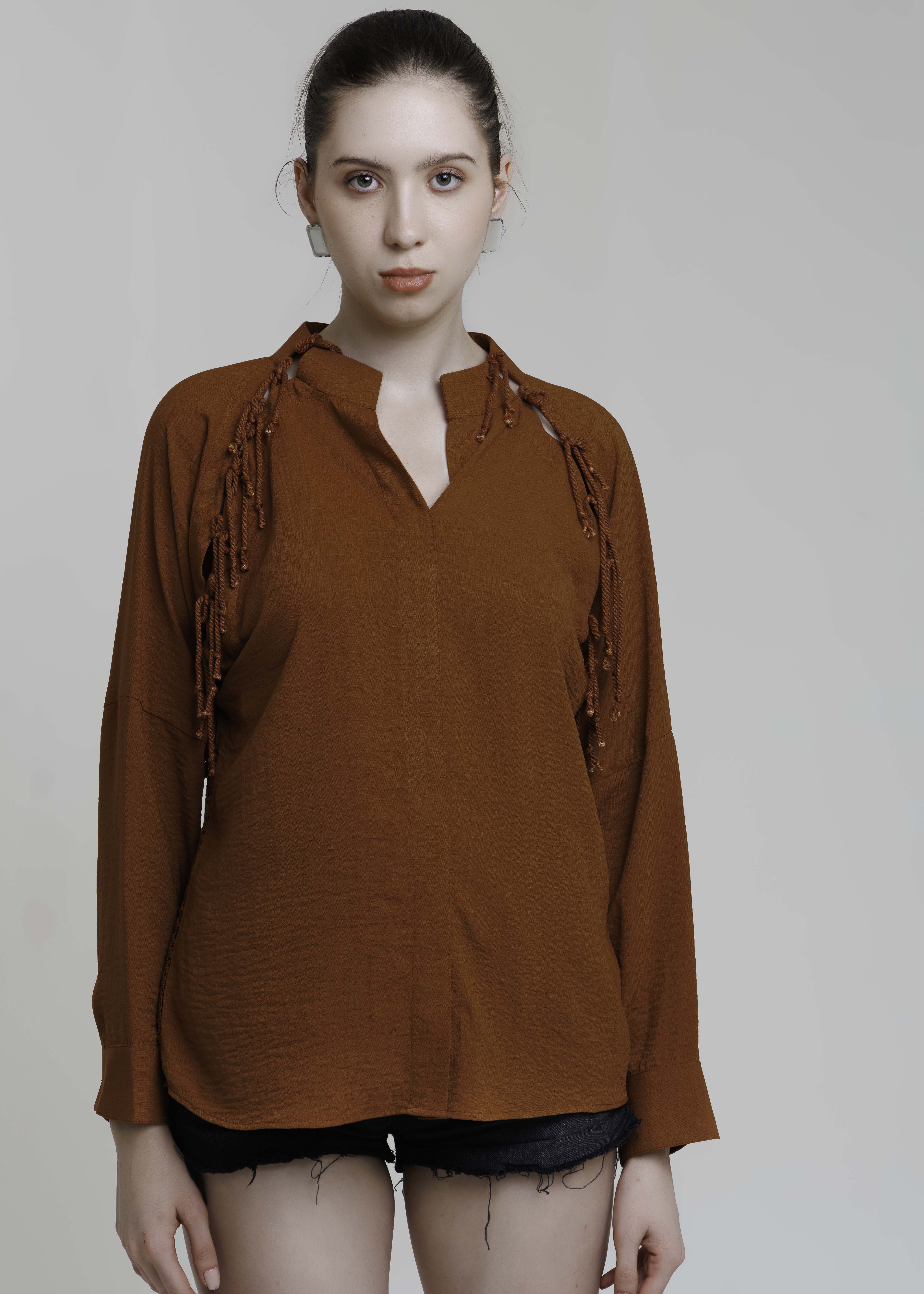 ZOE TASSELS SHIRT - The Silk Love