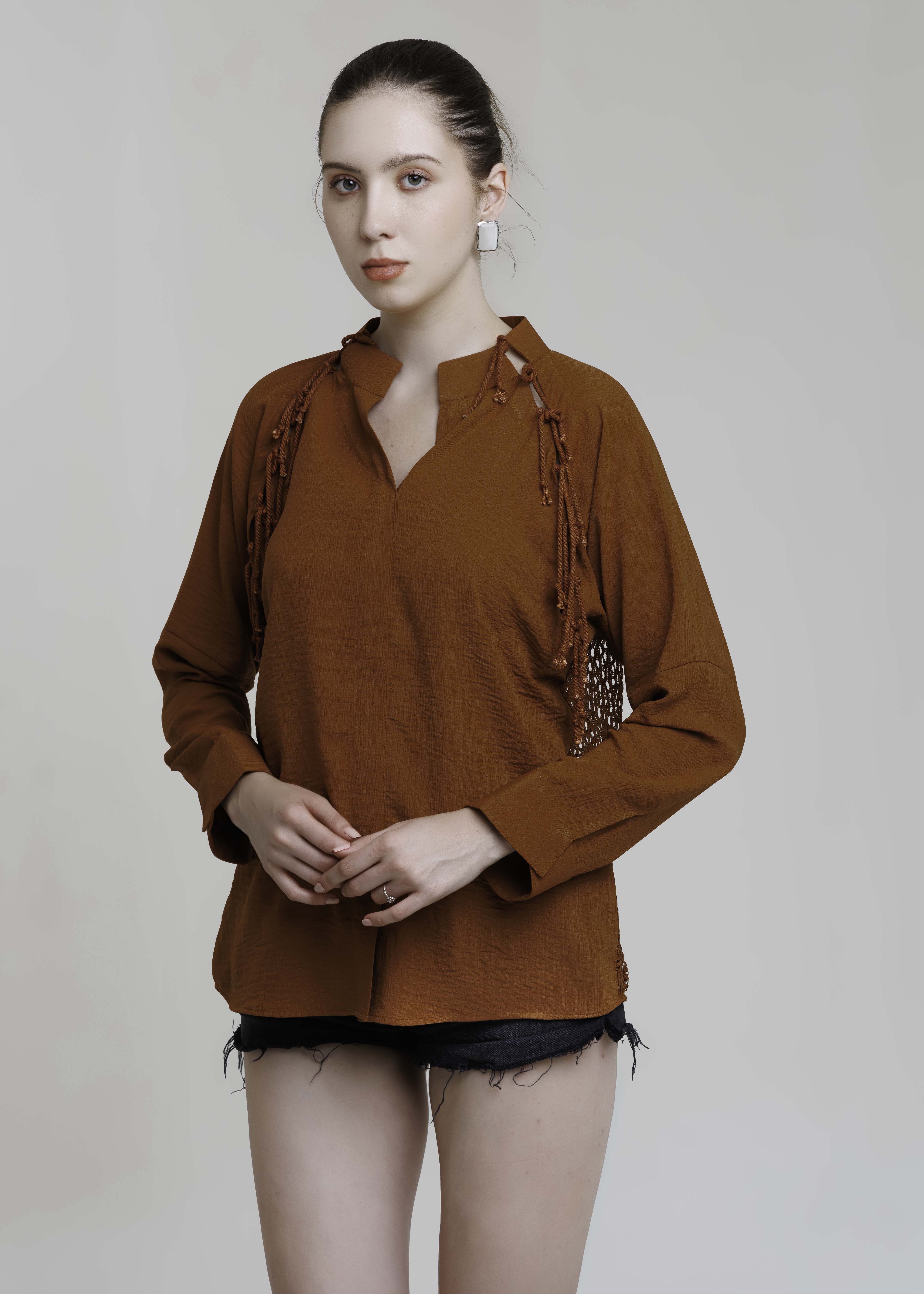 ZOE TASSELS SHIRT - The Silk Love