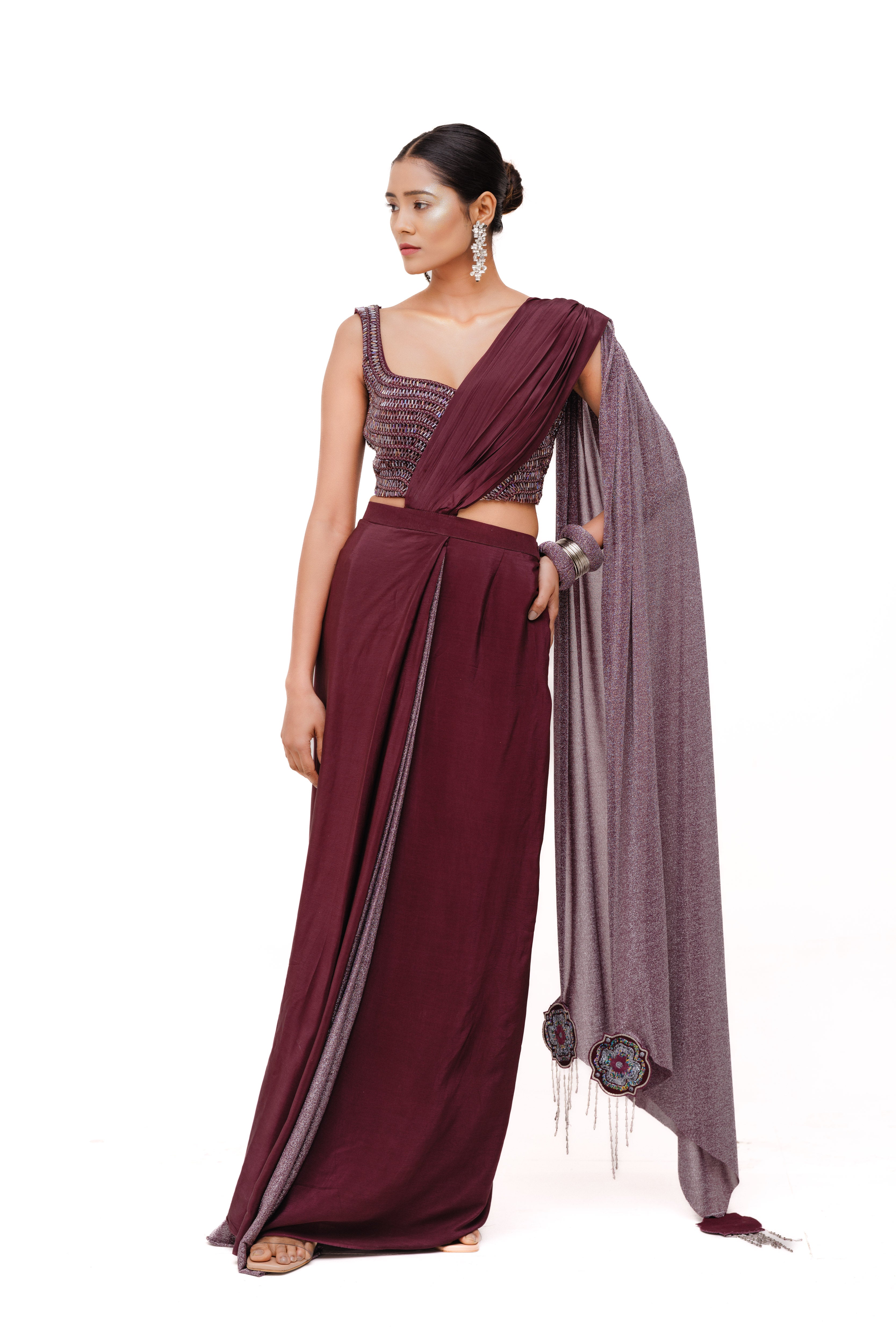 LEILA  SAREE (WINE)