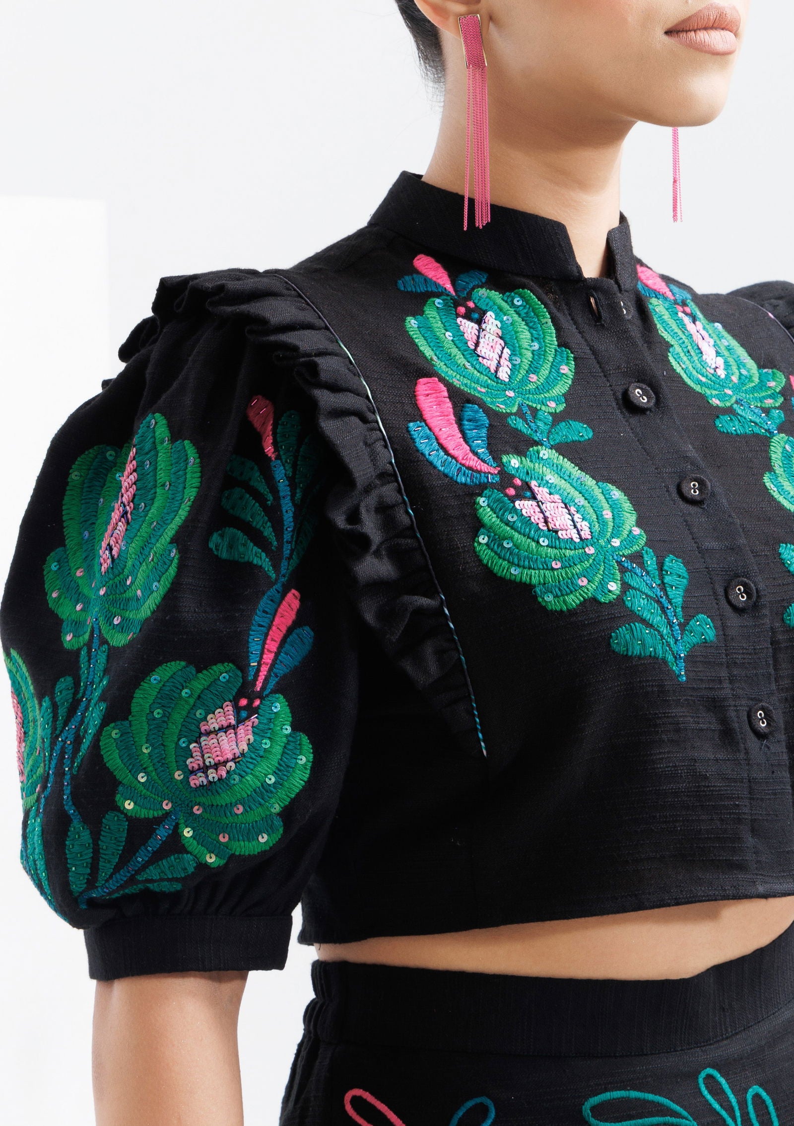 SHADOW BLOOM  BLOUSE