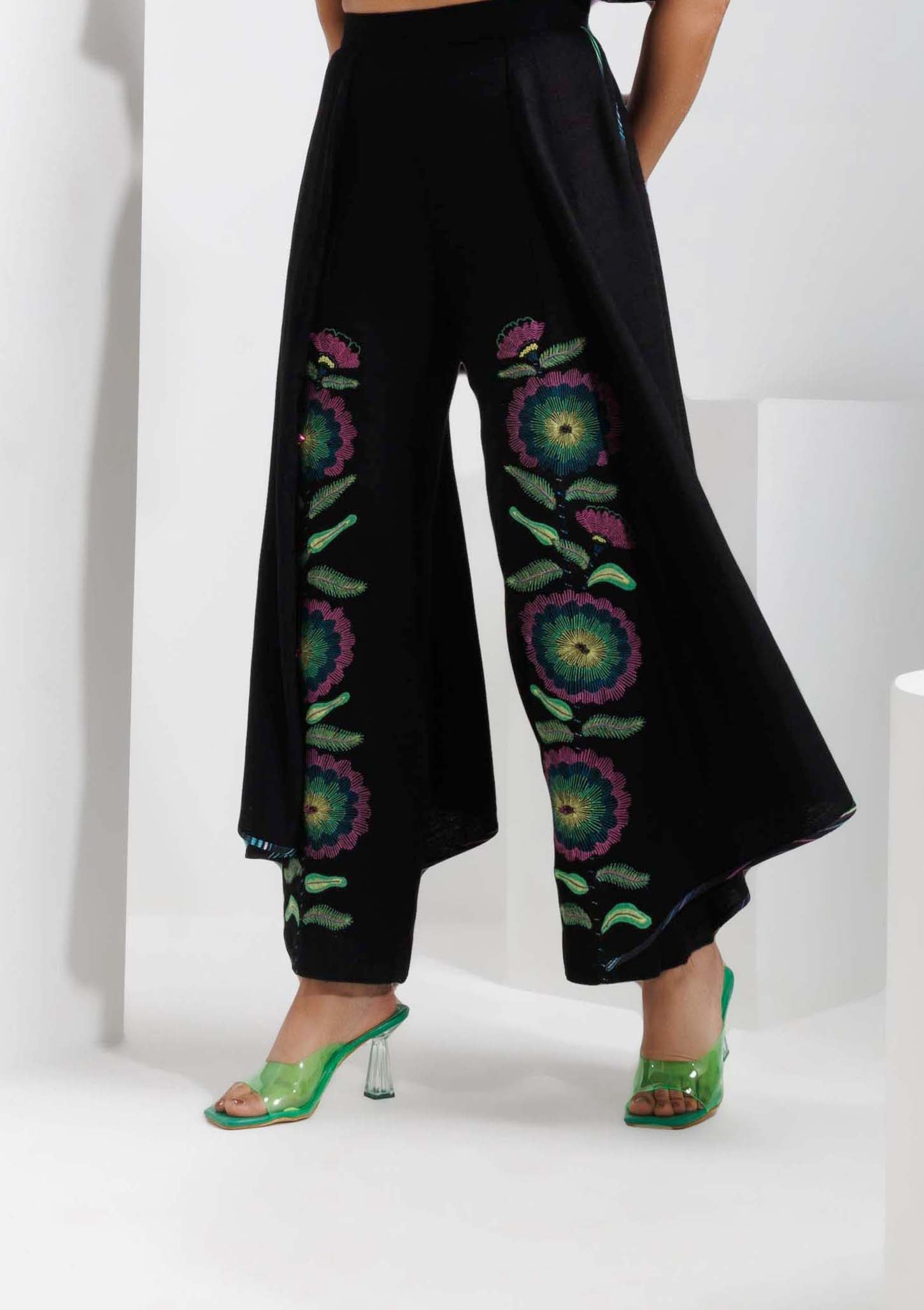 ZINNIA DRAPE PANTS - The Silk Love