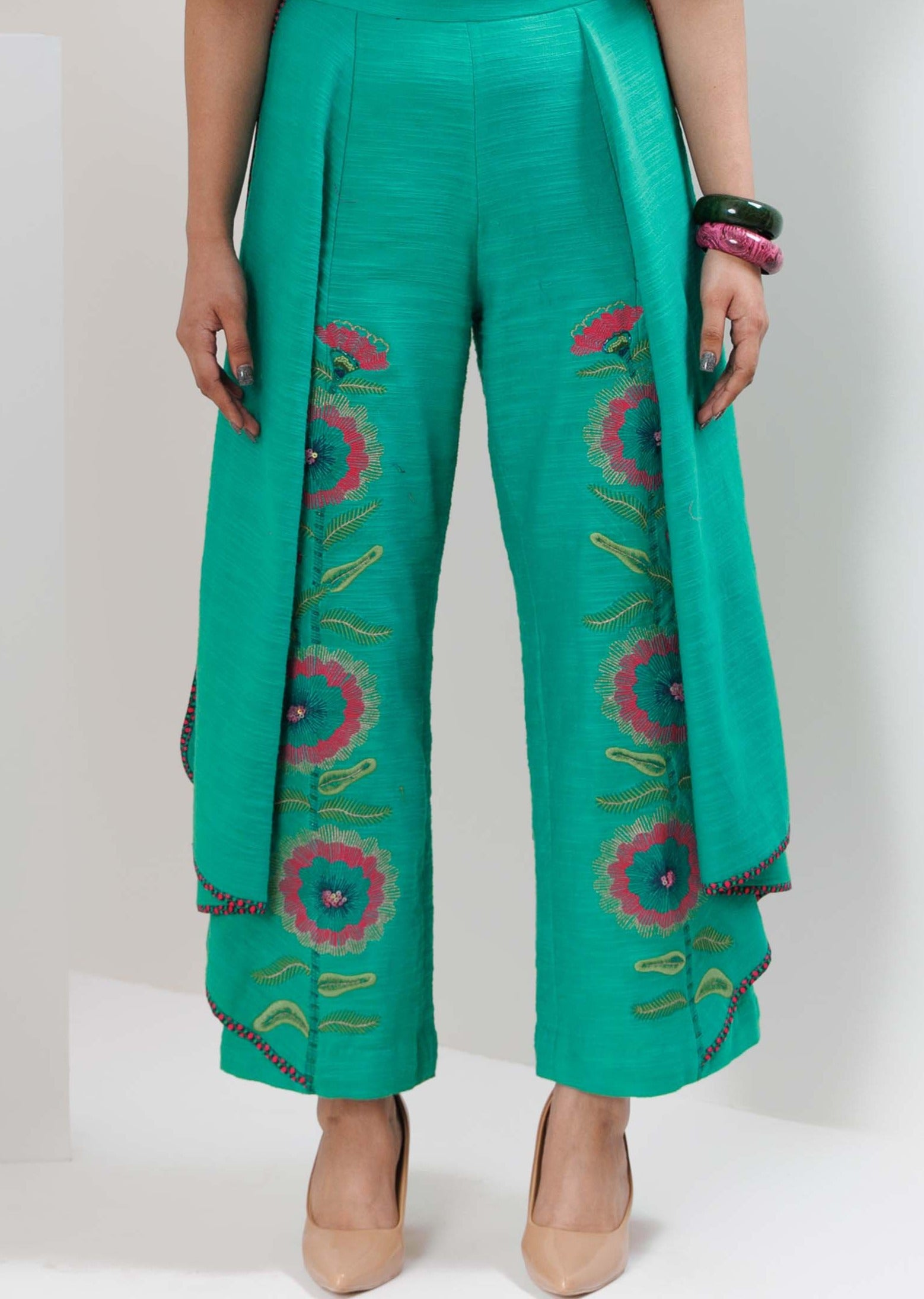 ZINNIA DRAPE PANTS - The Silk Love