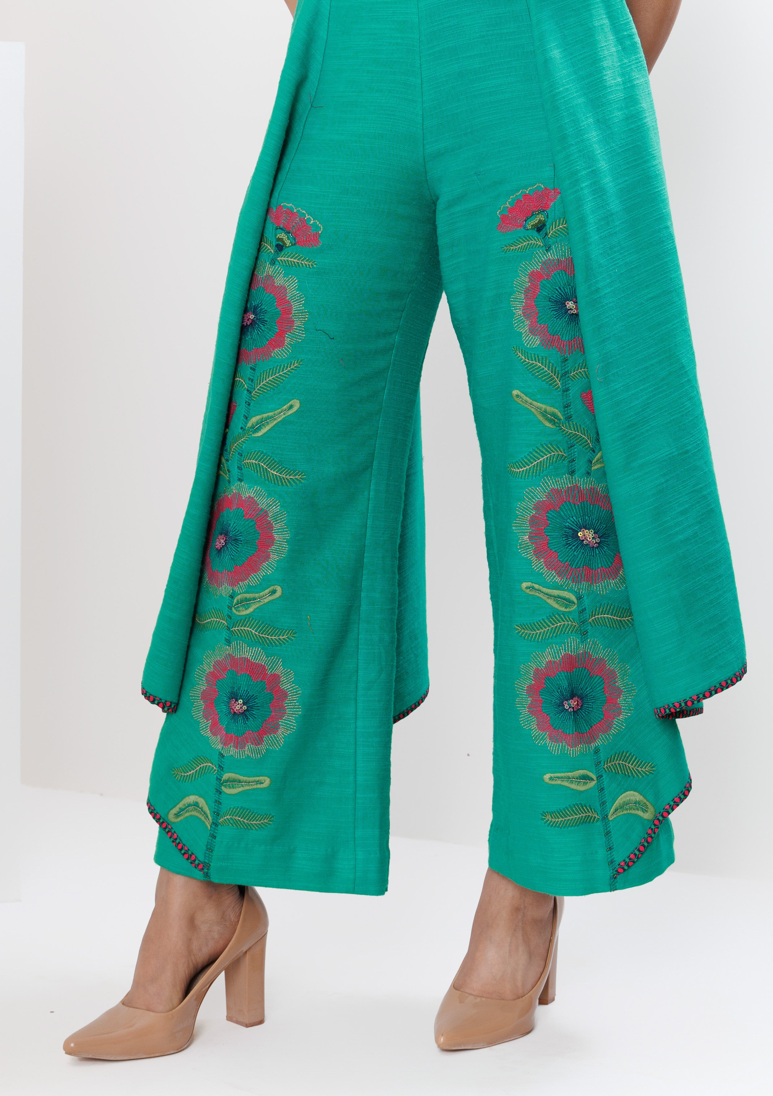 ZINNIA DRAPE PANTS - The Silk Love