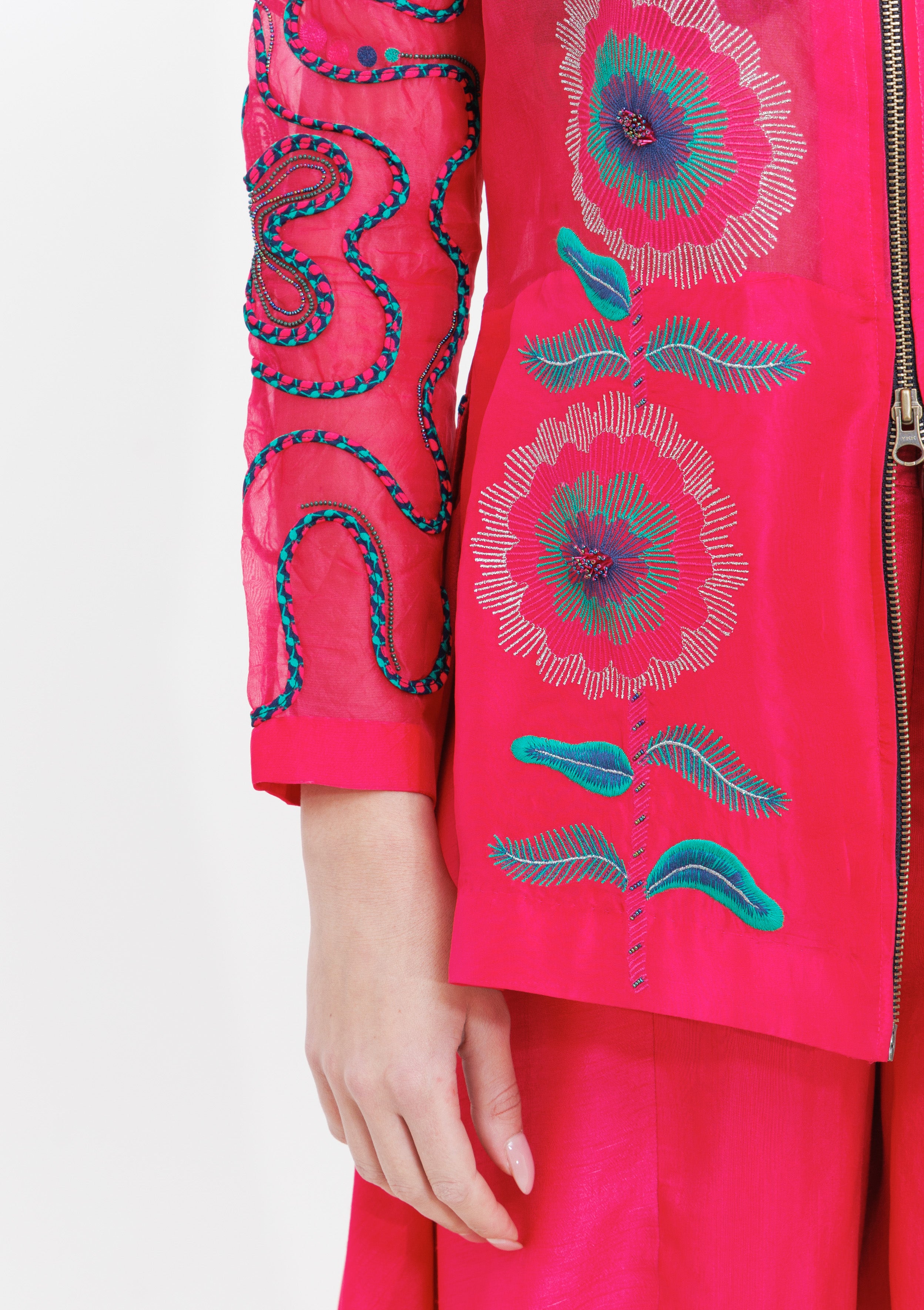 ZINNIA JACKET WITH DHOTI PANTS - The Silk Love